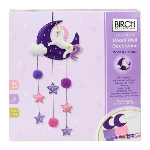 DIY Room Wall Decoration Craft Kit - Moon & Unicorn